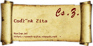 Csánk Zita névjegykártya