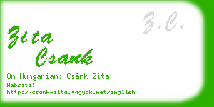 zita csank business card